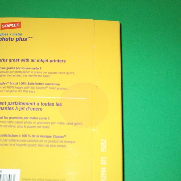 Staples Photo Paper 60 Sheets 4 x 6 Inch Gloss for Ink Jet Print Your Own Pics - Picture 4 of 6